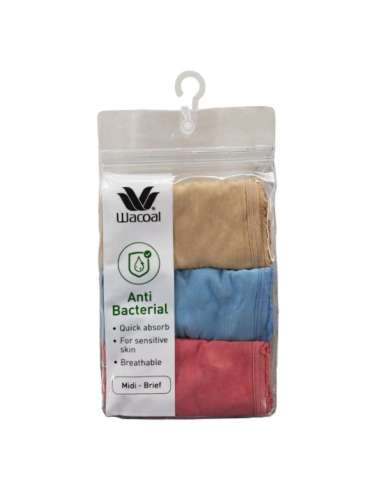 Wacoal Panty Saver Pack IP 5270A - MIX - ANTI BACTERIAL - MIDI BRIEF MIX EL