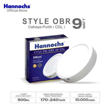 Hannochs Lampu Downlight LED Style 9W OBR Cahaya Putih OUTBOW