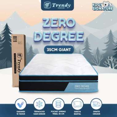 Kody Trendy Zero Degree Giant 30 35cm - Kasur Spring Bed Dingin - Pocket Spring Vacuum Dalam Box 30c