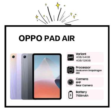 OPPO PAD AIR RAM 4/128 GB GARANSI RESMI ORIGINAL 1 TAHUN BISA KREDIVO PURPLE
