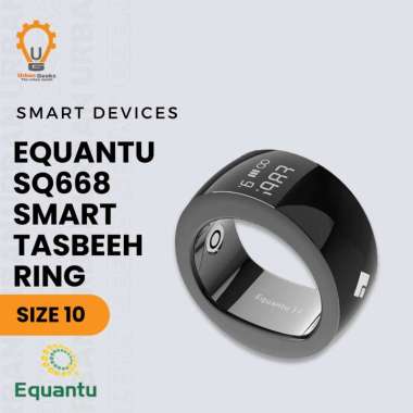 Cincin Dzikir Digital Equantu SQ668 – Smart Tasbih Ring Stainless Steel, LCD Display, Alarm Getar, 1