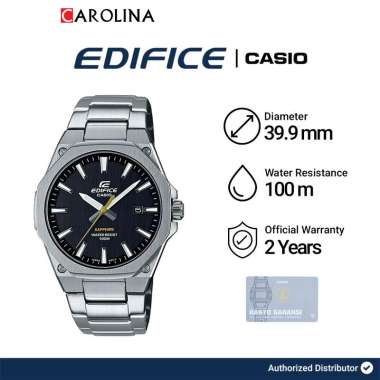 Jam Tangan Pria Casio Edifice EFR-S108D-1A Black Dial Stainless Steel Band
