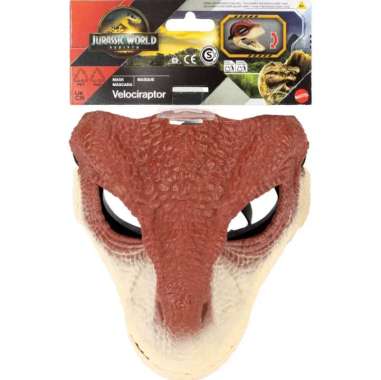 Jurassic World Rebirth Raptor Dinosaur Mask, Role-Play Head Wear, Movie-Inspired Costume Gear JGG13