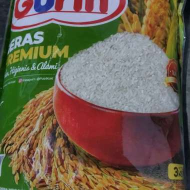 Beras premium merk gurih 3 kg