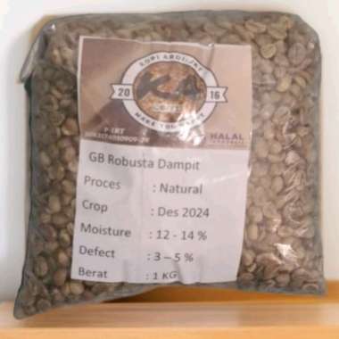 Green Bean(GB)/Biji belum Roasting Robusta Dampit Jawa Timur 1000 Gram (1 KG)
