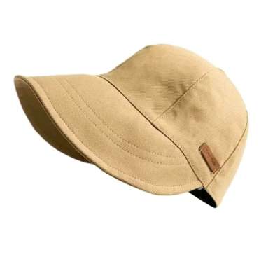 D & D Hat Collection Topi Wanita Import Motif Tebal Topi Gaya Korea Model 2 Sun Visor Hat Khaki
