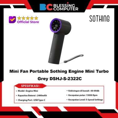 Mini Fan Portable Sothing Engine Mini Turbo Grey DSHJ-S-2322C