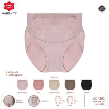 Sorex Maternity Panty Cutting Maxi Seamless Rajut CD 1202 Size M-L