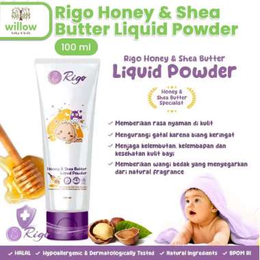 Bedak Bayi - Rigo Honey & Shea Butter Liquid Powder 100Ml