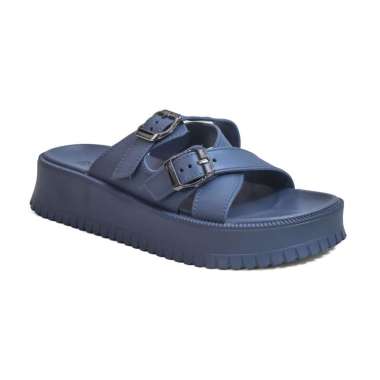 Dr. Kevin Sandal Selop Wanita Hak Tinggi Rata Flat Sandals 571-136 Biru 38