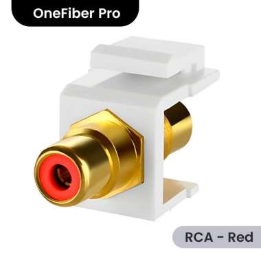 Coupler Keystone Jack Audio RCA Merah Onefiber