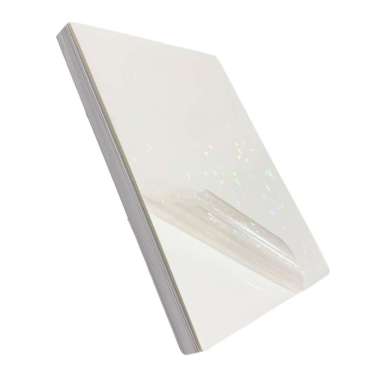 Stiker Transparan Hologram A4 Waterproof – 20 Lembar – Pecah Beling | Vinyl Premium untuk Printer In