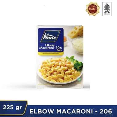 LA FONTE ELBOW MACARONI 225GR SEMOLINA DURUM PASTA MAKARONI LAFONTE HALAL