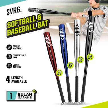 SVRG. Alumunium Baseball Bat - 28 - 34 Inch Baseball Stick - Softball 28" Black