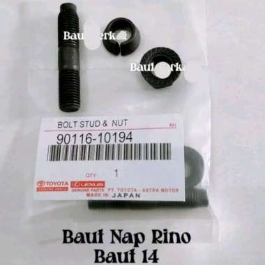 ( 2Biji ) Baut nap rino baja / baut as rino baut nap dyna dutro baut as roda rino baja baut as dyna 