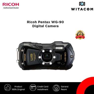 WITACO - Ricoh Pentax WG-90 / Ricoh WG90 / WG 90 Digital Camera - Garansi Resmi Black