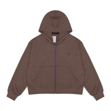 Greenlight Women's Knit Jacket Zipper Hoodie Sweater Loose Fit Amari HP-C050225 XL Coklat