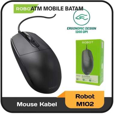 ROBOT Optical Mouse Office Wired M102 / Mini Mouse / Mouse Berkabel / Mouse untuk PC / Laptop Origin