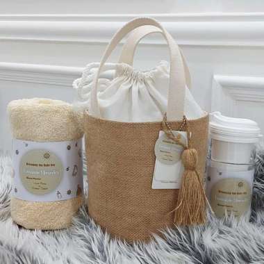 Bag Hampers jute goni serut Dengan Tassel