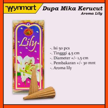 Dupa Tumpeng Mika Kerucut super wangi / Dupa Aromaterapi / Pengharum Ruangan Lily