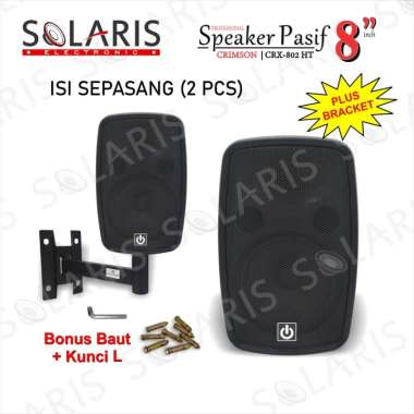 SPEAKER PASIF 8 Inch FREE BRACKET CRIMSON CRX-806HT 2 Way ISI SEPASANG 2 PCS