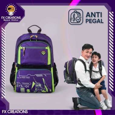 Ransel Sekolah Anak Anti Pegal Evangelion School Backpack FX Creations SNA242018AGS-01