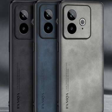 SOFT CASE FOR REALME GT 7 SOFT CASE PREMIUM LEATHER FANOYA COVER CASING REALME GT 7 BLACK