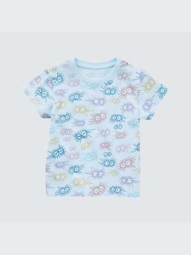 UNIQLO BABY UT T-SHIRT BAYI Studio Ghibli Lengan Pendek Light blue 80