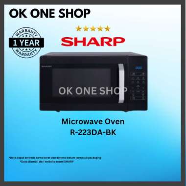 SHARP R-223DA-BK Countertop Microwave Oven Black | R 223 DA BK | R223DA BK (23 Liter)