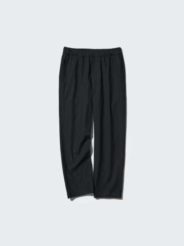 UNIQLO Celana Panjang wanita Katun Rileks Ankle Cotton Relax Pants black L