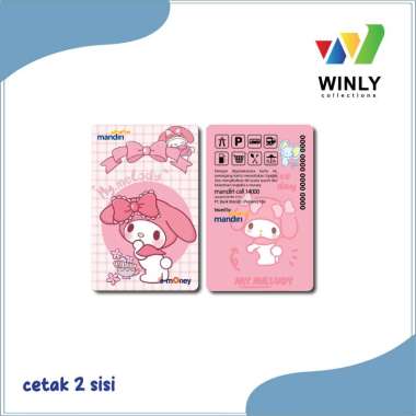 Mandiri E-Money Custom Anime My Melody Cute Emoney Tapcash BRIZZI - 2 SISI BRIZZI GLOSSY EMBOSS