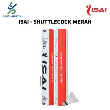 Shuttlecock Cock Badminton Kok ISAI Merah
