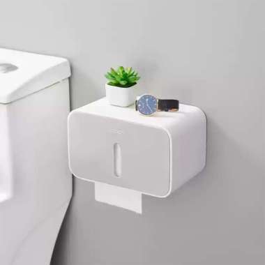 Ecoco Simple Tissue Box - Kotak tempat tisu toilet paper box dispenser tisu gantung simple Grey