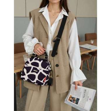 AOLONG Tas Winda #1330 - Tas Selempang Wanita Cewek Bahan Parasut Premium SL.432 Putih Aolong