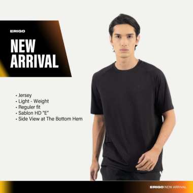 Erigo Active Tees Vizy Black - Kaos Jersey Unisex M