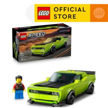 LEGO Speed Champions 77237 Dodge Challenger SRT Hellcat Sports Car (390 Pieces), Building Block, Toy