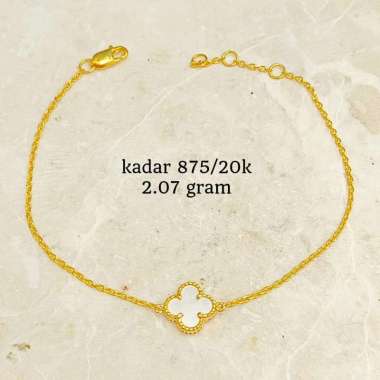 Gelang Emas Nory Clover Koleksi Josean Elegant Hadiah Ultah Emas Asli