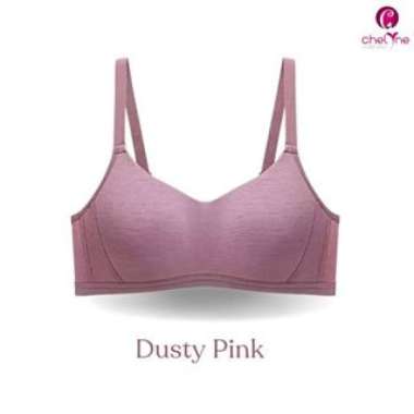 Chelyne BH Wanita B7864 Full Cup Bra - Bahan Spandex Emboss Tanpa Kawat Penyangga - Daily Comfort Br