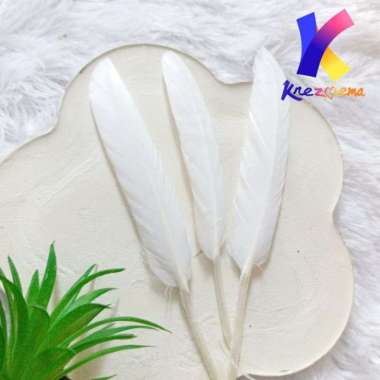 Bulu Tegak ayam betina syuga hiasan kepala karnaval Per-10 Pcs Putih