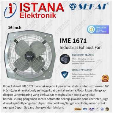 SEKAI INDUSTRIAL EXHAUST FAN 16 INCH IME 1671