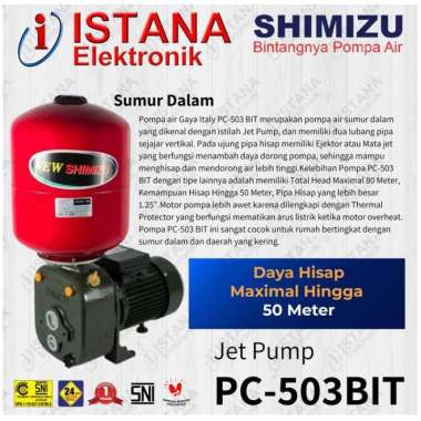 SHIMIZU POMPA AIR JET PUMP OTOMATIS SUMUR DALAM PC-503BIT