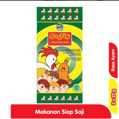 So Nice Sozzis Sosis Siap Makan - Netto 75gr (Isi 3pcs)/Sosis So Nice Ayam-Sapi sapi