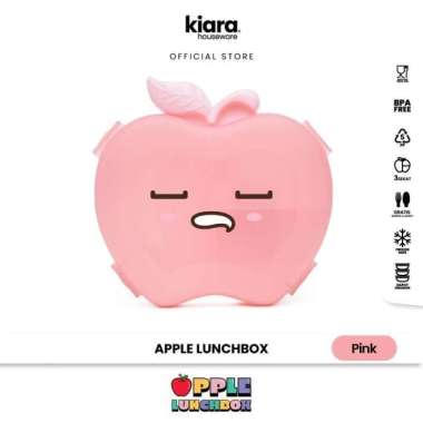 KIARA Kotak Makan Bekal Sekat 2 Apple Lunch Box BPA Free Food Grade Lock system Souvenir Kitchenware