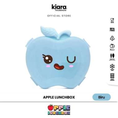 KIARA Kotak Makan Bekal Sekat 2 Apple Lunch Box BPA Free Food Grade Lock system Souvenir Kitchenware
