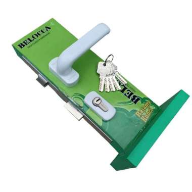 kunci pintu alumunium kunci pintu teralis besi belocca full set PUTIH