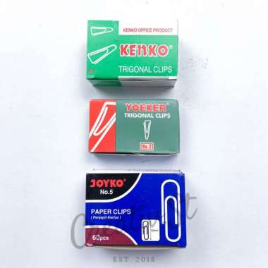 KENKO Paper Clip Trigonal / Klip Kertas Trigonal No 1 3 5 No 5. Besar