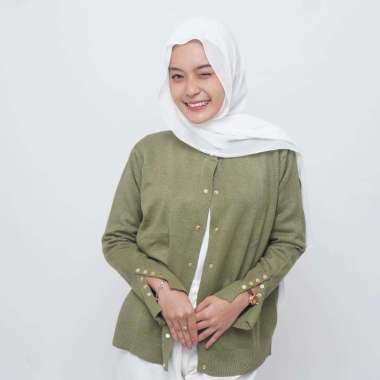 Cardigan Rajut Wanita Atasan Perempuan Knitwear Top Cewek Sage All Size fit to XL Hitam