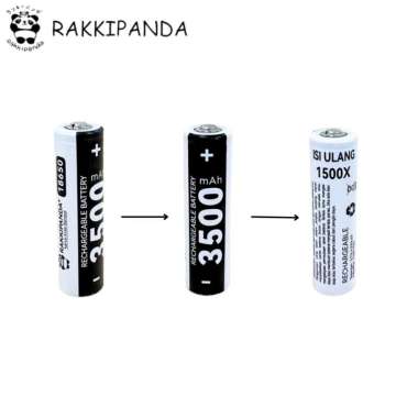 RakkiPanda - Baterai Cas 18650 Button Top 3500mAh