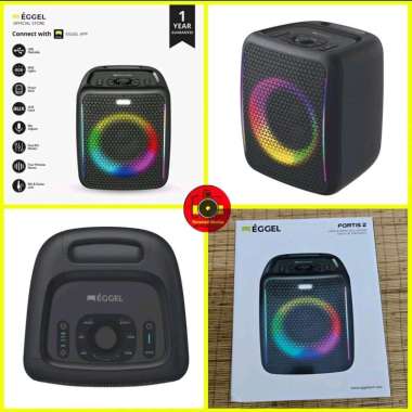 Eggel Fortis 2 Portable Party Speaker Bluetooth RGB Mic dijual terpisah