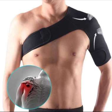 Universal Shoulder Support / Penyangga Pelindung Bantalan Bahu Pencegah Cedera Nyeri Sendi Kes KIRI